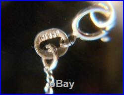 Vintage Art deco 14k Gold Filigree Diamond Onyx Necklace Pendant Platinum Chain