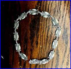 Vintage C. Ruopoli Sterling Silver Art Deco Link Necklace 46 Grams. AS IS. 1940s