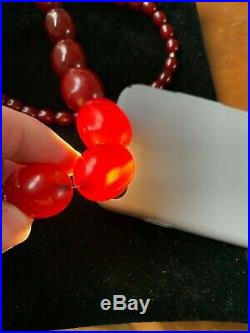 Vintage Cherry Amber Bakelite Necklace