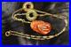 Vintage Chinese Art Deco Carved Carnelian And Jadeite Bi Disc Necklace