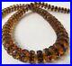 Vintage Deco Amber Bakelite Graduated Faceted Bead Strand Necklace 21.5 Tested