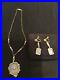 Vintage Estate Deco Edwardian Antique Camphor Glass Crystal Necklace Earring Set