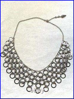 Vintage French ART DECO Chocker Necklace Chainmail 43cm