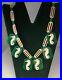 Vintage Galalite & hand painted celluloid Art Deco sea horses necklace