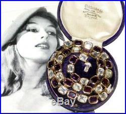 Vintage Glamour, Art Deco Amethyst Crystal Paste Riviere Gold Tone Necklace