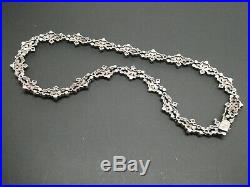 Vintage Judith Jack Marcasite Art Deco Sterling Silver 925 Choker Necklace 17