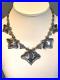 Vintage Sterling Dancing Siam Necklace and Earrings-ART DECO FAIRYCORE BRUTALIST