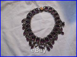 Vintage amethyst purple glass art deco necklace, choker stunning