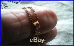 Vintage art deco lavalier diamond pearl pendant necklace 2 tone 10k gold + chain