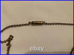 Vtg 1920 MAX NEIGER art deco amethyst glass brass necklace