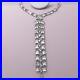 Vtg 1920s Art Deco Flapper Open Back Glass Crystal 4 Pendant Necklace