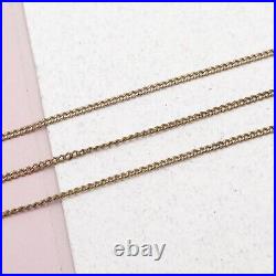 Vtg Antique Art Deco Rose Gold Filled 1mm Curb Chain Matinee Length 20 Necklace