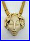 Vtg Art Deco/Art Nouveau Carved Figural Necklace Beaded Smooth Signed Hallmark