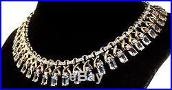 Vtg Philippe Trifari ART DECO Style Rhinestone Crystal Collar NECKLACE