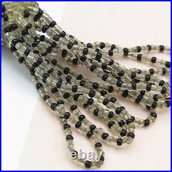 Vtg Wiener Werkstatte Art Deco Glass Seed Bead Arts & Crafts Lariat Necklace