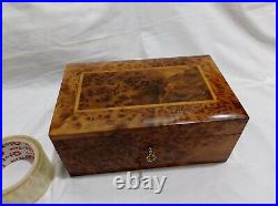 Wooden jewelry box, thuya wood handmade morocco, big box with tray inside box